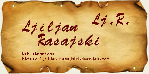 Ljiljan Rašajski vizit kartica
